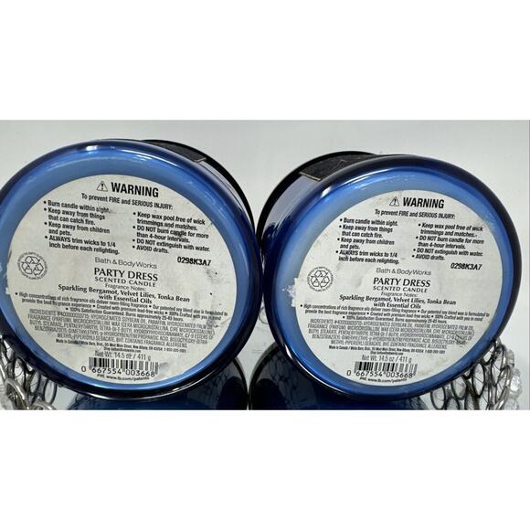 HTF Bundle of 2 Bath & Body Works~Limited Party Dress 2020 NEW (3 Wick 14.5 oz) - Picture 4 of 4